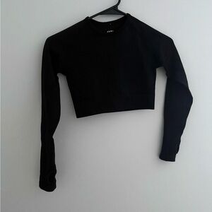 Aybl Black Long Sleeve Crop Top